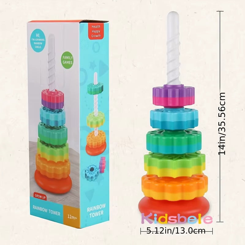 Baby Rainbow Spinning Stacking Toy