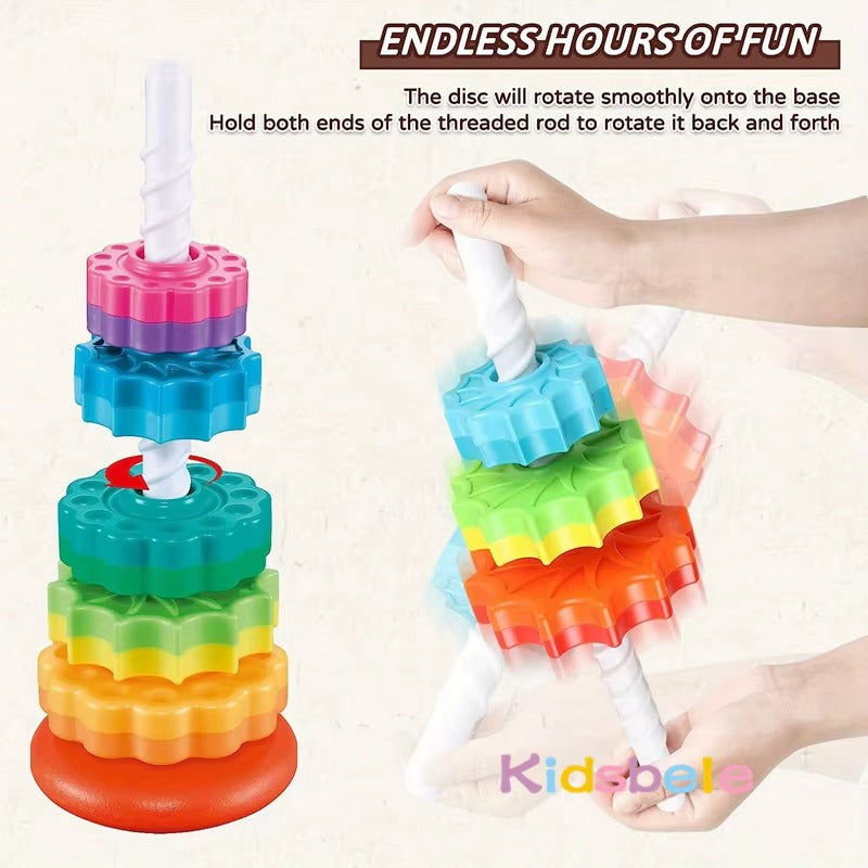 Baby Rainbow Spinning Stacking Toy