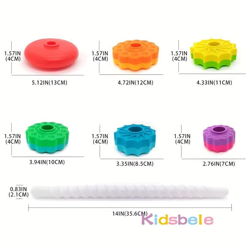 Baby Rainbow Spinning Stacking Toy