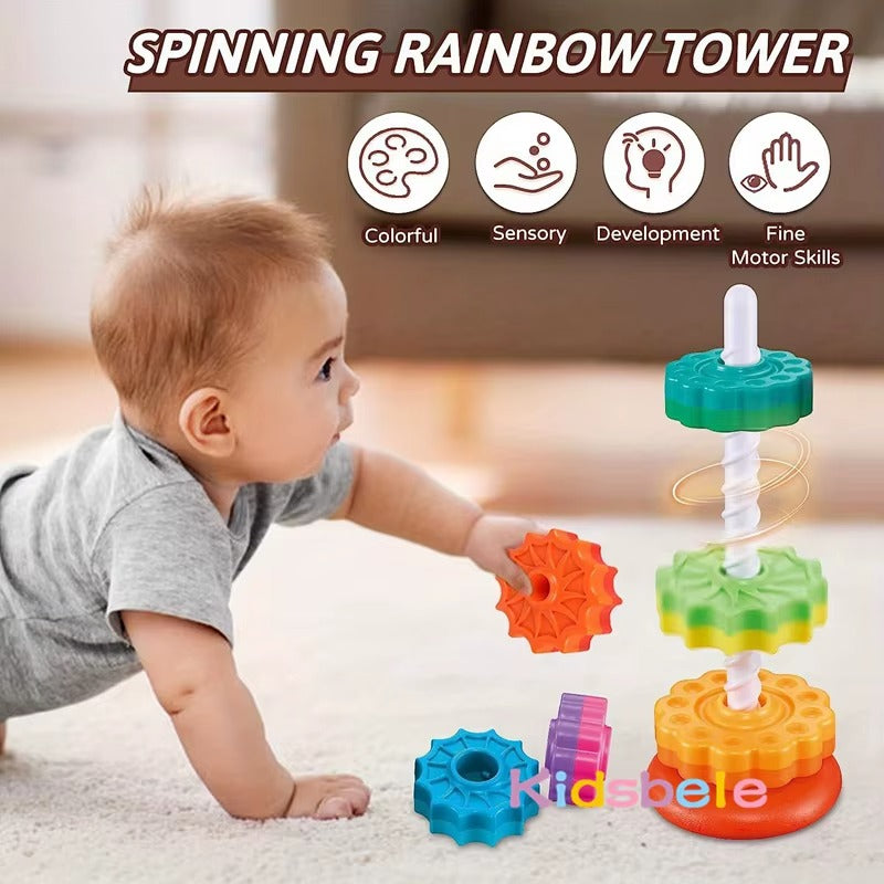 Baby Rainbow Spinning Stacking Toy