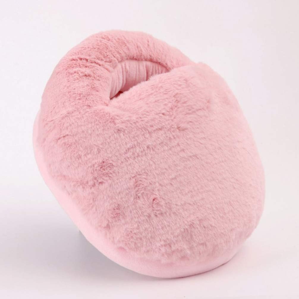 IMIKEYA USB Heated Foot Warmer & Plush Massager – Cozy Thermal Slippers (Pink)