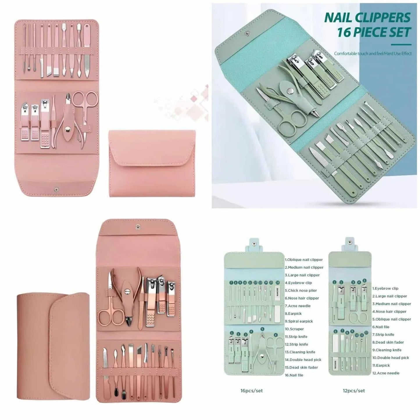 16-Piece Manicure Pedicure Set